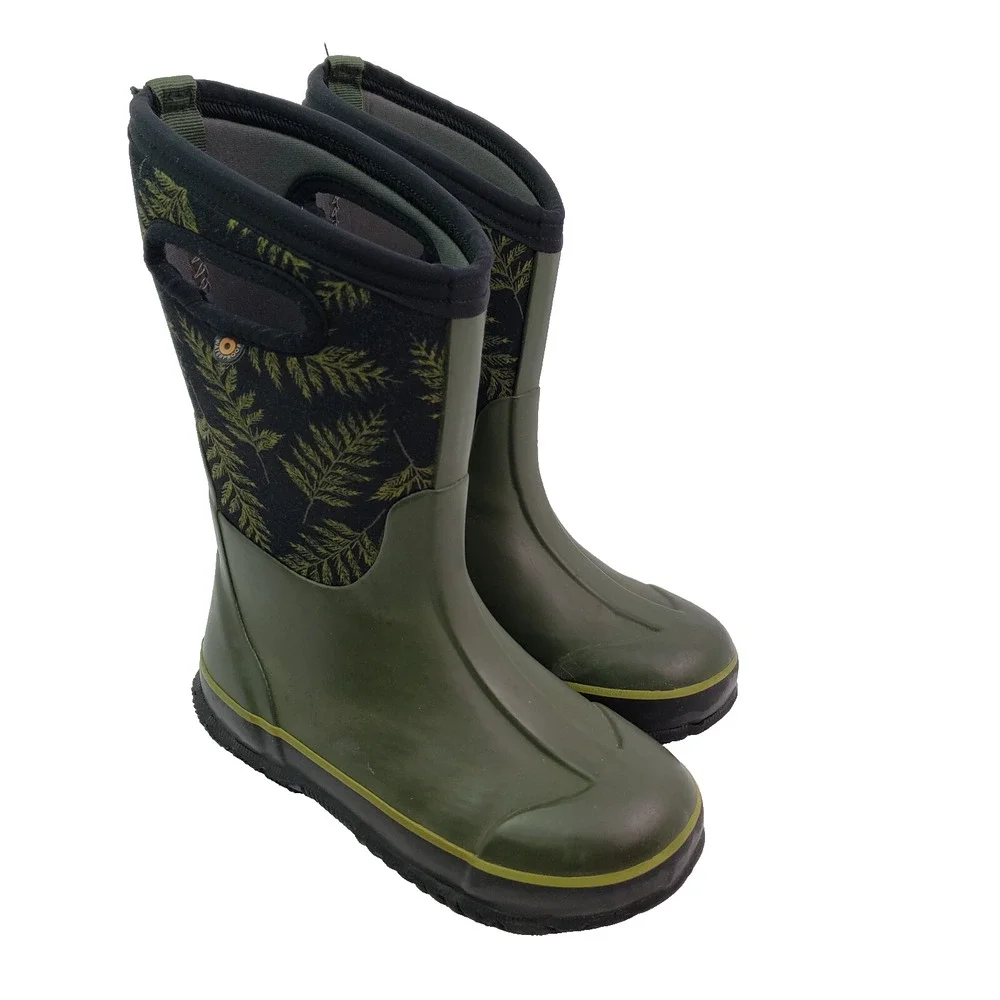 Bogs Kids Olive Green Fern Rain & Snow Boots